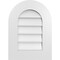 Ekena Millwork Round Top Surface Mount PVC Gable Vent: Non-Functional, w/ 3-1/2"W x 1"P Standard Frame, 16"W x 22"H GVPRT16X2201SN - alternate 1